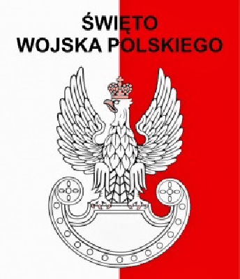 Orzeł na biało czerwonej fladze Święto Wojska Polskiego